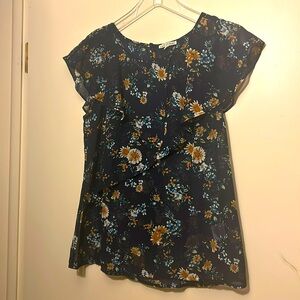 ModCloth floral semisheer top NWOT
